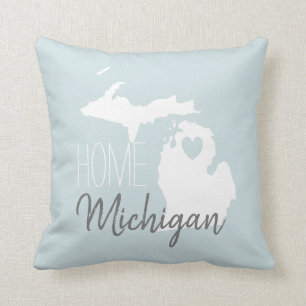 Michigan Staat Karte Liebe Zuhause Kissen