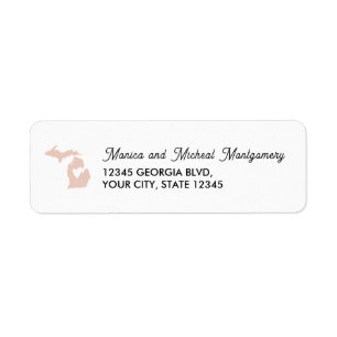 MICHIGAN Staat Karte mit Herz - JEDE FARBE