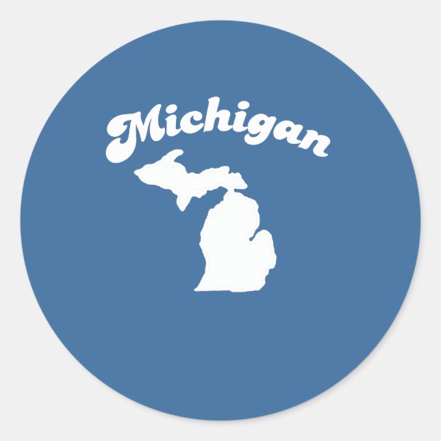 MICHIGAN STAAT MOTTO T - SHIRT T - Shirt Runder Aufkleber (Vorderseite)
