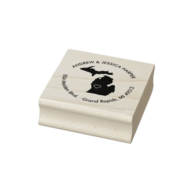 Michigan Staat Moving Announcement Address Briefma Gummistempel (Stempel)