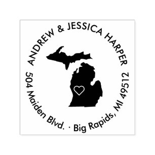 Michigan Staat Moving Announcement Briefmarke Permastempel