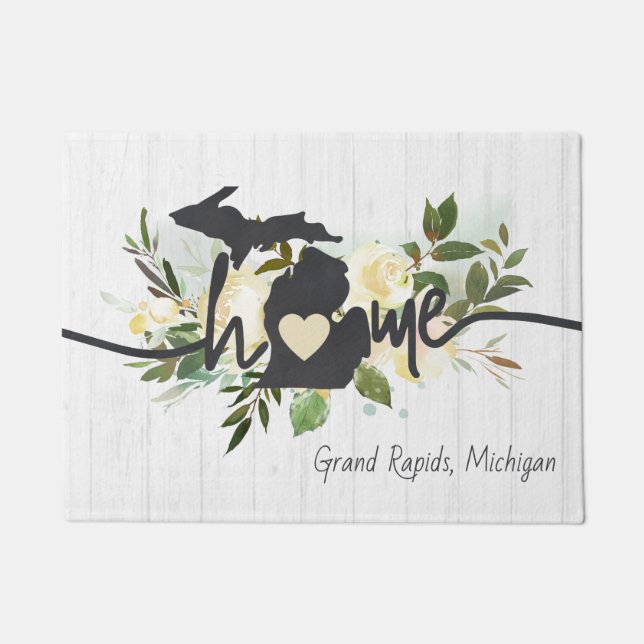 Michigan Staat Personalisiert Ihre Zuhause City Ru Fußmatte (Vorderseite)