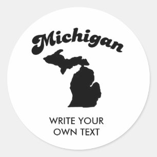 MICHIGAN-STAATS-MOTTO-T - SHIRT RUNDER AUFKLEBER