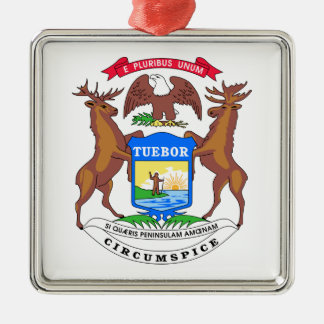Michigan-Staats-Siegel Silbernes Ornament