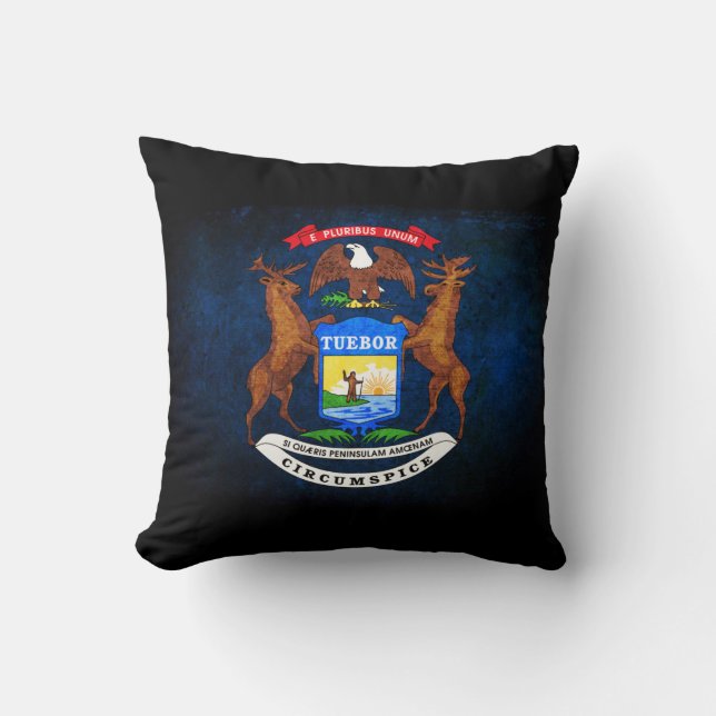 Michigan-Staatsflagge Kissen (Vorderseite)