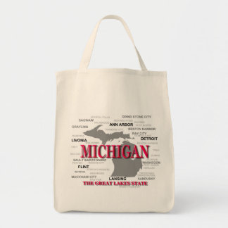 Michigan Staatsstolz Map Silhouette Tragetasche
