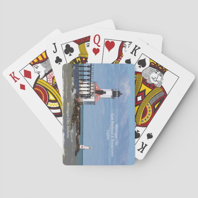 Michigan-Stadt-beleuchtet Ostpier &Bkw Spielkarten (Rückseite)