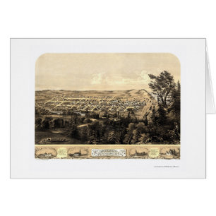 Michigan-Stadt, in der panoramischen Karte - 1869a