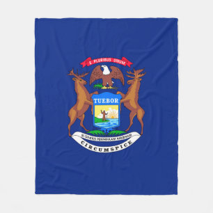 Michigan State Flag Design Fleecedecke