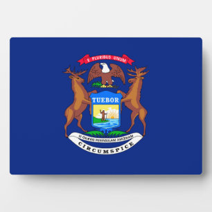 Michigan State Flag Design Fotoplatte
