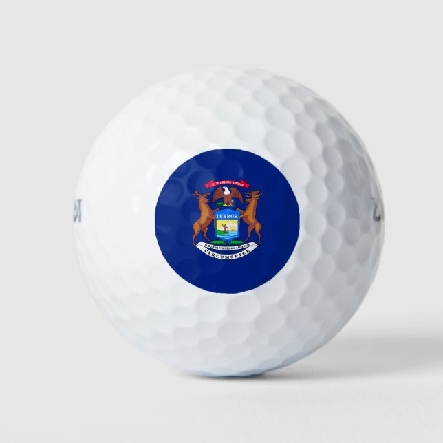 Michigan State Flag Design Golfball (Vorderseite)