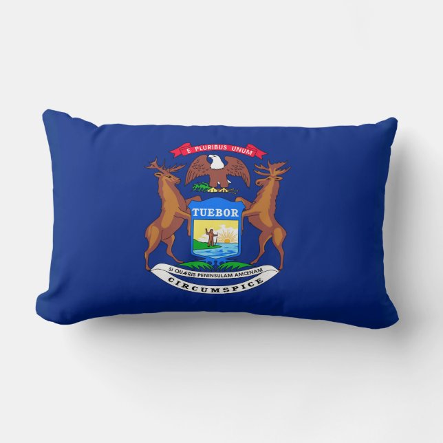 Michigan State Flag Design Lendenkissen (Vorderseite)