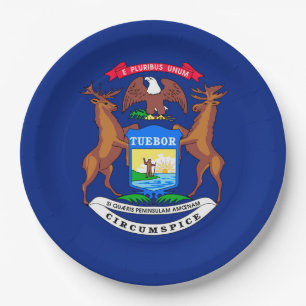 Michigan State Flag Design Pappteller