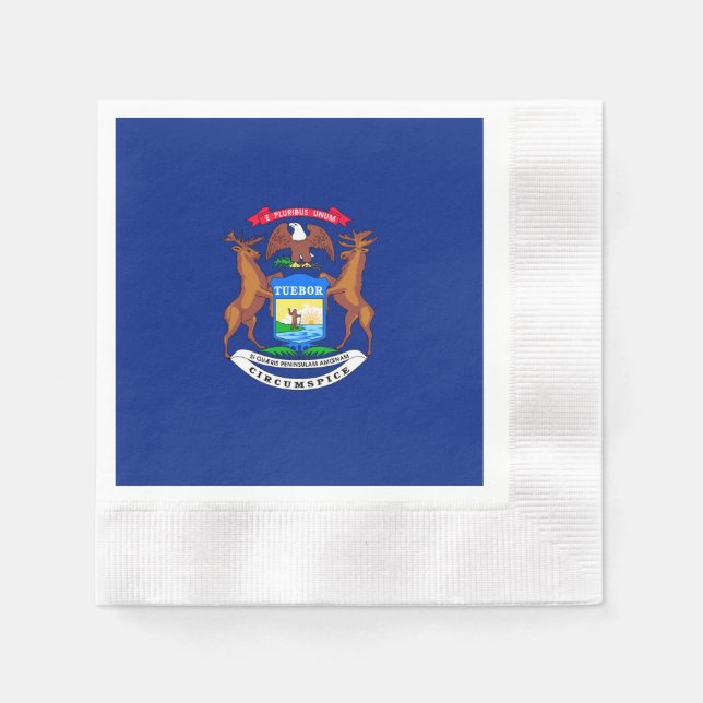 Michigan State Flag Design Serviette (Vorderseite)