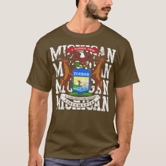 Michigan State Flag Design T-Shirt