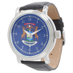 Michigan State Flag Watch Design Armbanduhr