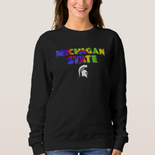 Michigan State MSU Spartans Stolz Regenbogen-Tie-D Sweatshirt
