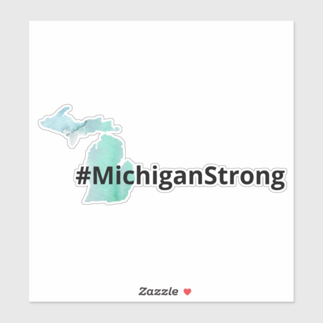 Michigan Strong Michigan Silhouette Aufkleber (Blatt)