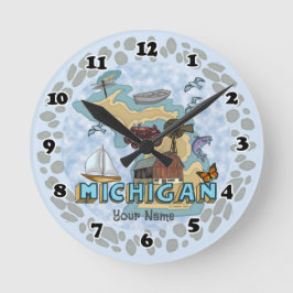 Michigan-Uhr Runde Wanduhr