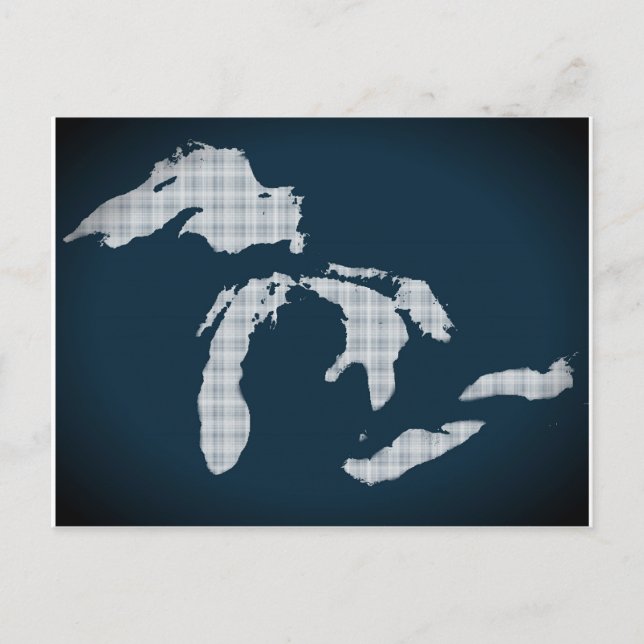 Michigan und die Großen Seen Postkarte (Vorderseite)