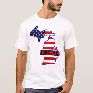 Michigan und Flagge T-Shirt