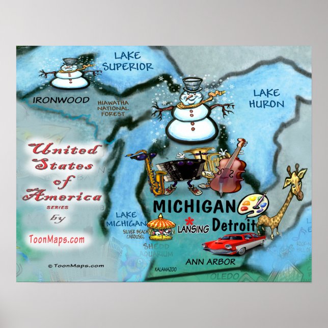Michigan USA Poster (Vorne)