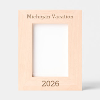 Michigan Vacation - Laser Engraved Frame Geätzte Rahmen
