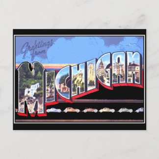 Michigan Vintag Postcard Postkarte