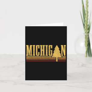 Michigan Vintag Tree Staatsstolz Camping Wandern Karte