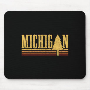 Michigan Vintage Baum State Pride Camping Wandern  Mousepad