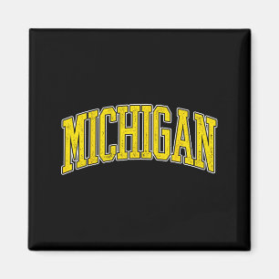 Michigan Vintage-Varsity-Sportdesign Männer Frauen Magnet