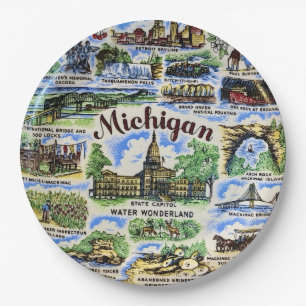 Michigan-Wahrzeichen-Party-Teller Pappteller