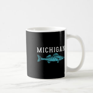 Michigan Walleye-Angeln Fischer Angler Mittlerer W Kaffeetasse