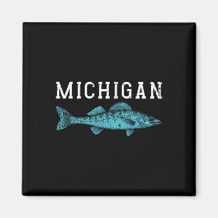 Michigan Walleye-Angler Fischer Angler Mittlerer W Magnet