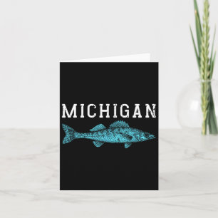 Michigan Walleye Fishing Fisherman Angler Midwest Karte