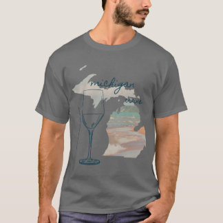 Michigan Wein AVA Kunstprint Handgezeichnete Weinr T-Shirt