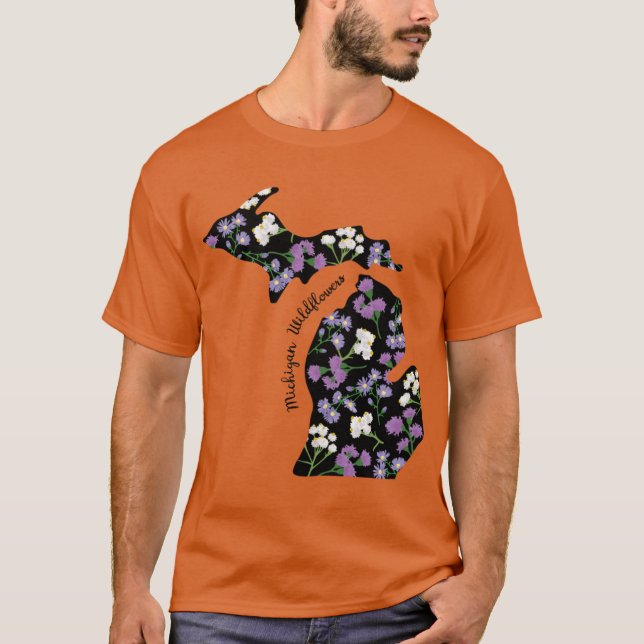 Michigan Wildblumen Oversized T-Shirt (Vorderseite)