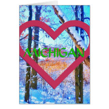 Michigan Winter WoodMarsh Card