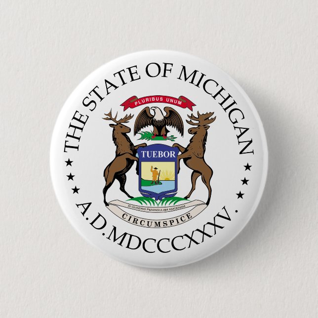 Michigan-Zeichen Button (Vorderseite)