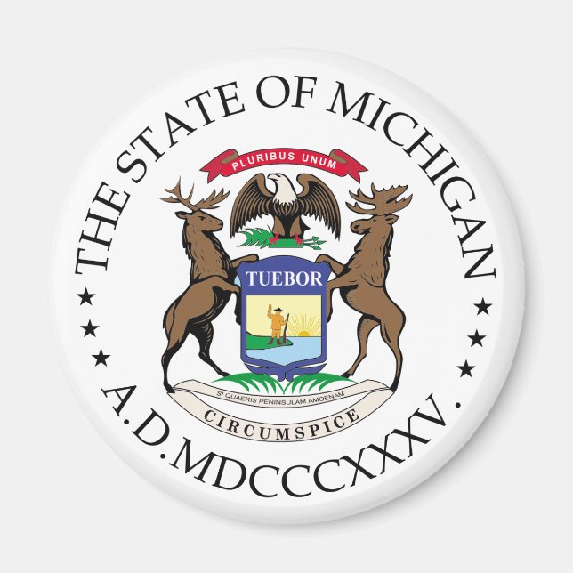 Michigan-Zeichen Magnet (Vorne)
