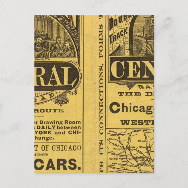 Michigan Zentralbahn Postkarte (Vorderseite)