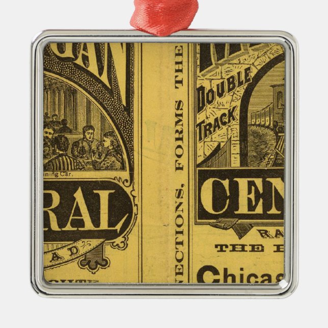 Michigan-Zentraleisenbahn Silbernes Ornament (Vorne)