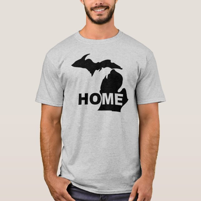 Michigan Zuhause Away From Staat T - Shirts (Vorderseite)