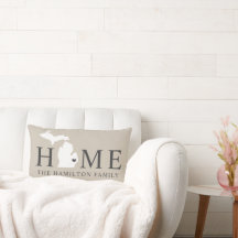 Michigan Zuhause Beige Custom Family Monogram