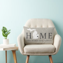 Michigan Zuhause Gray Custom Family Monogram