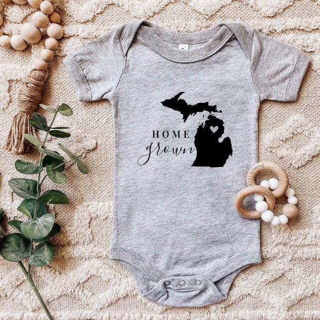 Michigan Zuhause Grown Staat T-Shirt Baby Strampler (Von Creator hochgeladen)