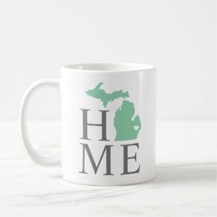 Michigan Zuhause Mint Green Custom City Heart Kaffeetasse