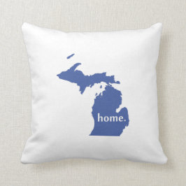 Michigan Zuhause Silhouette Staat Kissen
