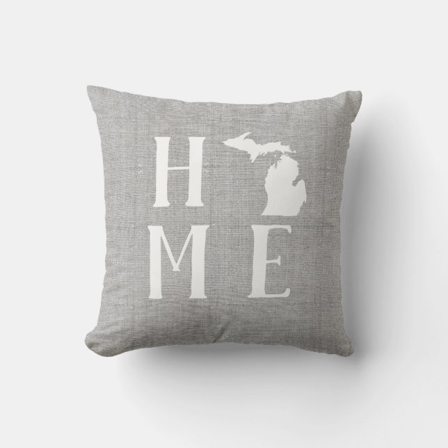 Michigan-Zuhause-Staatthrow-Kissen Kissen (Vorderseite)