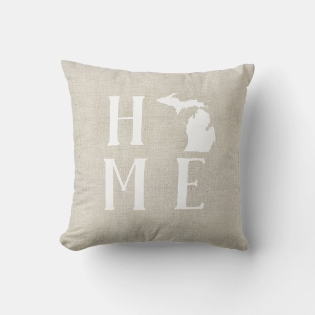 Michigan-Zuhause-Staatthrow-Kissen Kissen (Vorderseite)
